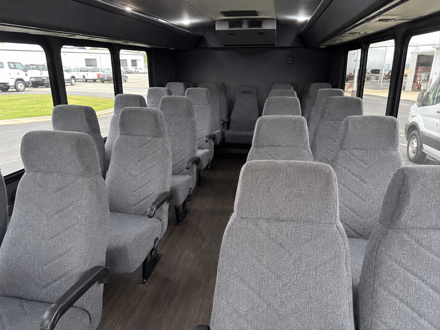 round rock 18 passenger minibus interior