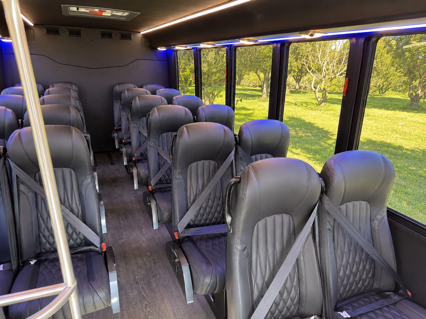 round rock 20 passenger minibus interior