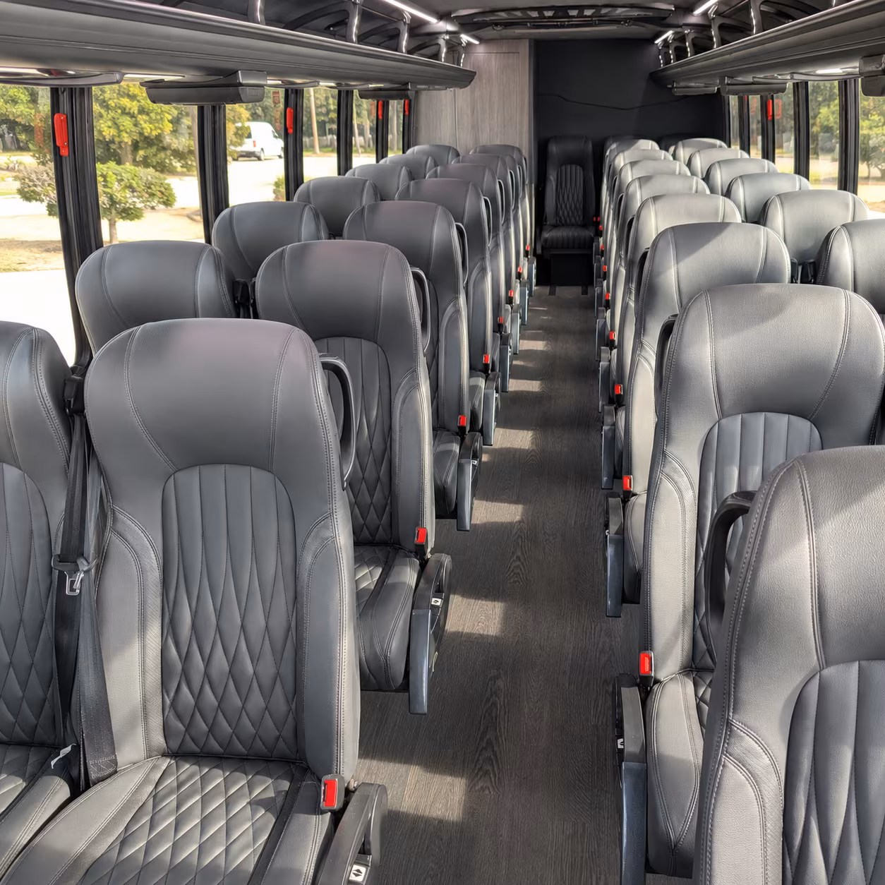 round rock 25 passenger minibus interior