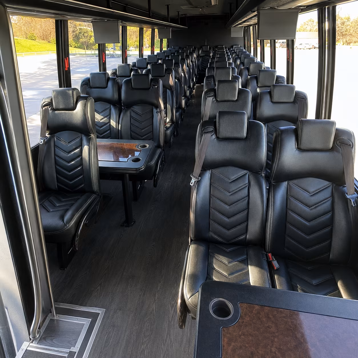 round rock 28 passenger minibus inside