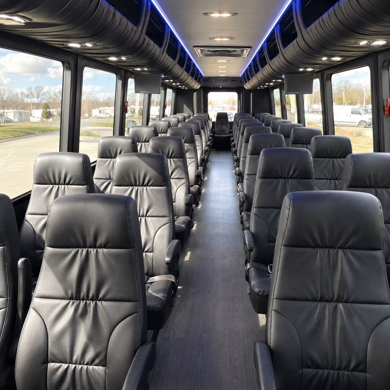 round rock 35 passenger minibus inside