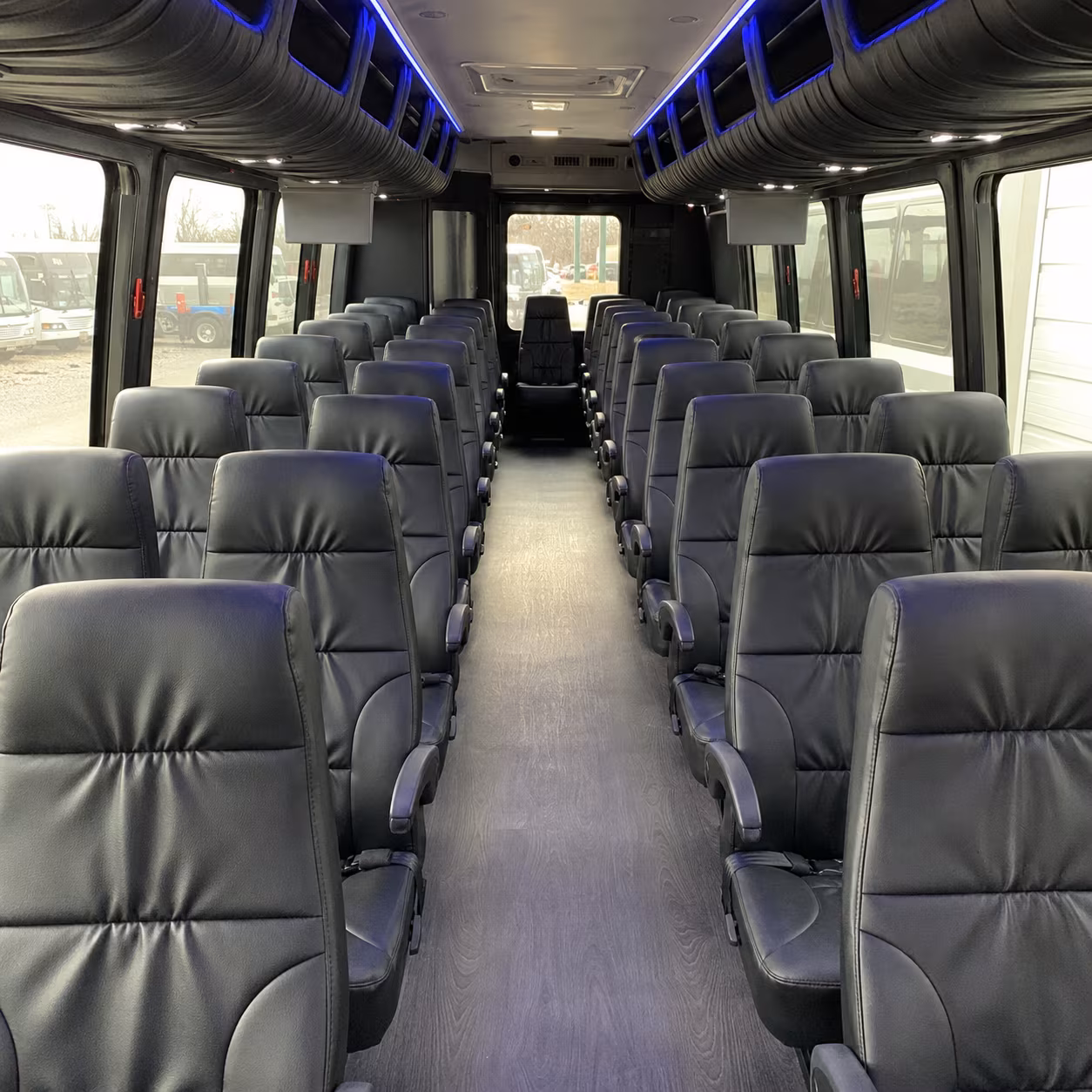 round rock 35 passenger minibus interior