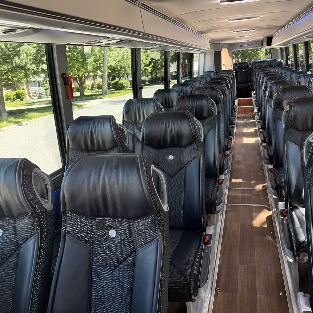 round rock 40 passenger charter bus inside