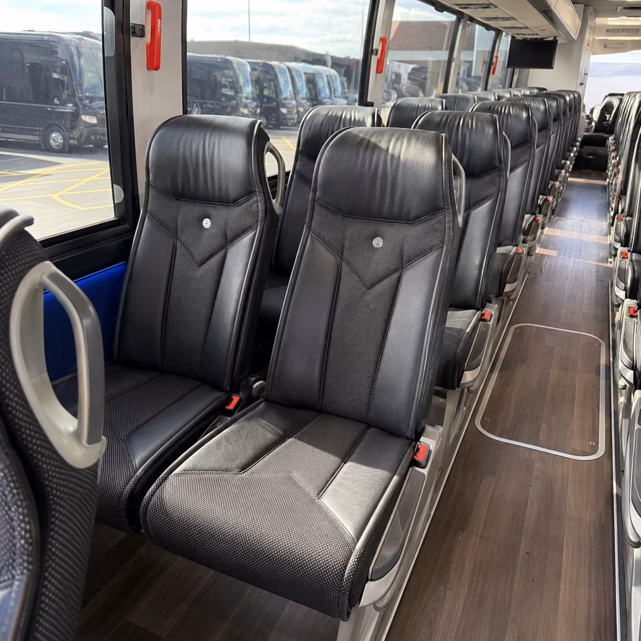 round rock 40 passenger charter bus interior