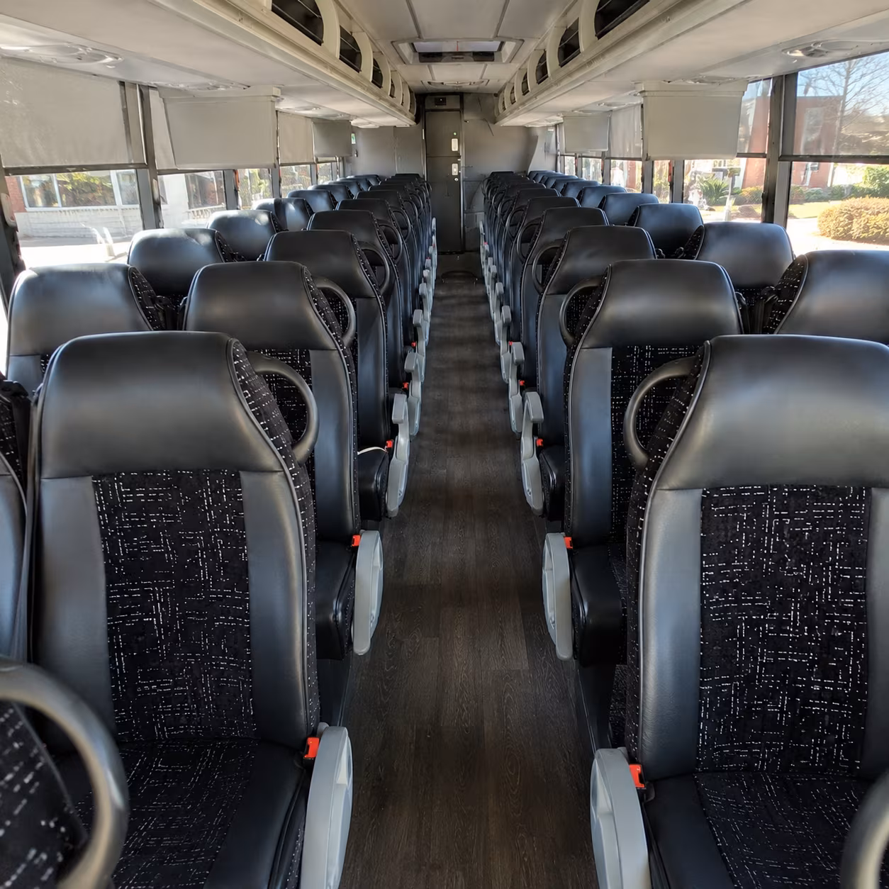round rock 54 passenger charter bus inside