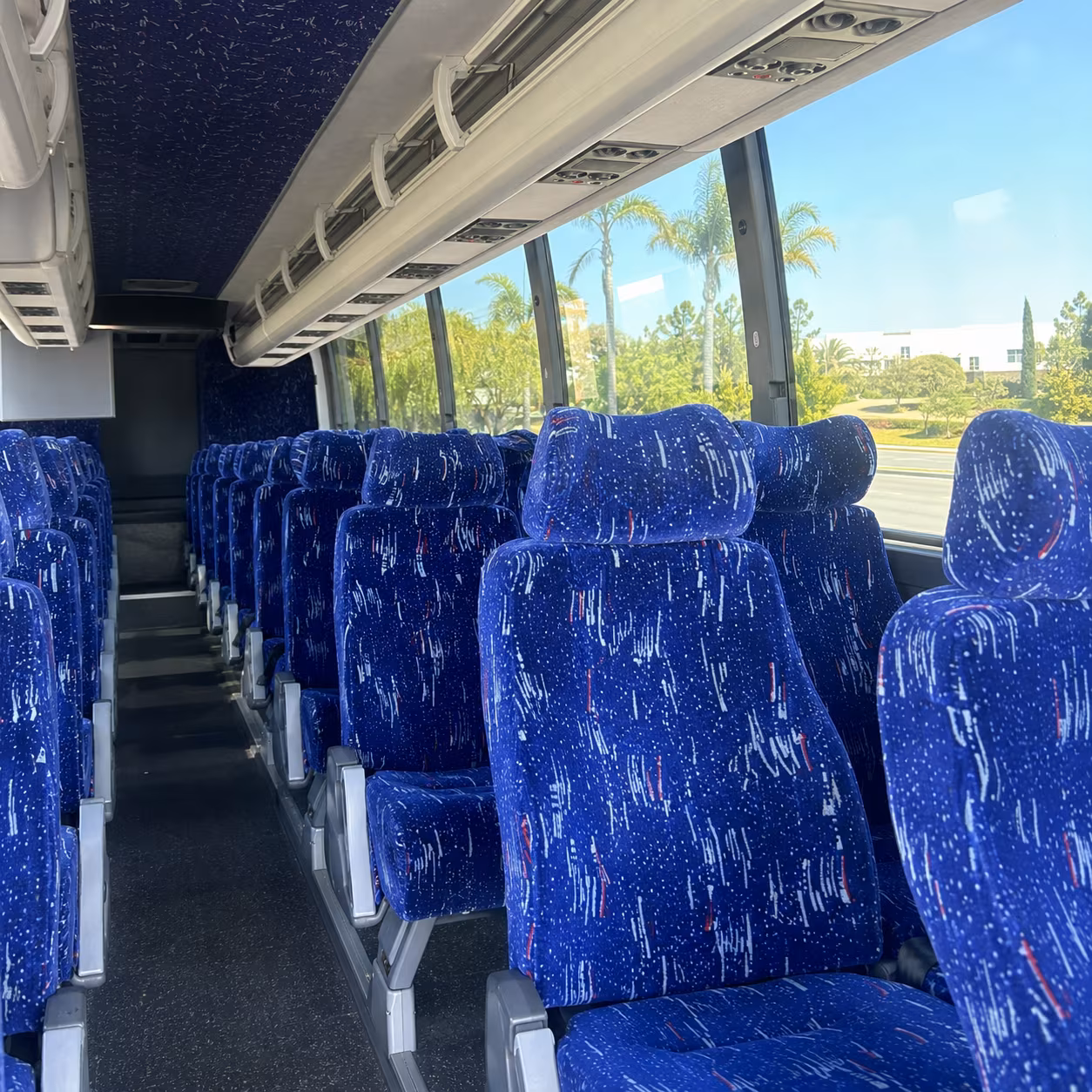 round rock charter bus inside