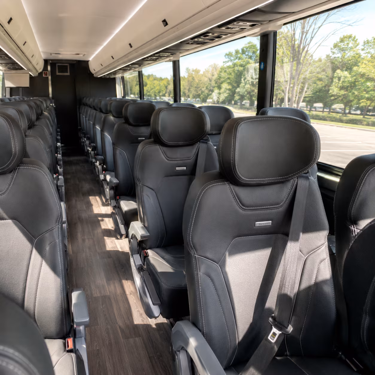 round rock charter bus interior